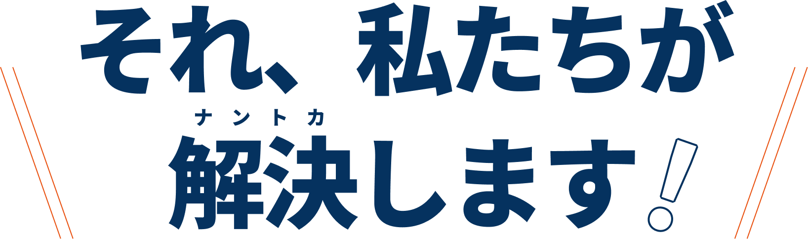 それ、私たちが解決（ナントカ）します